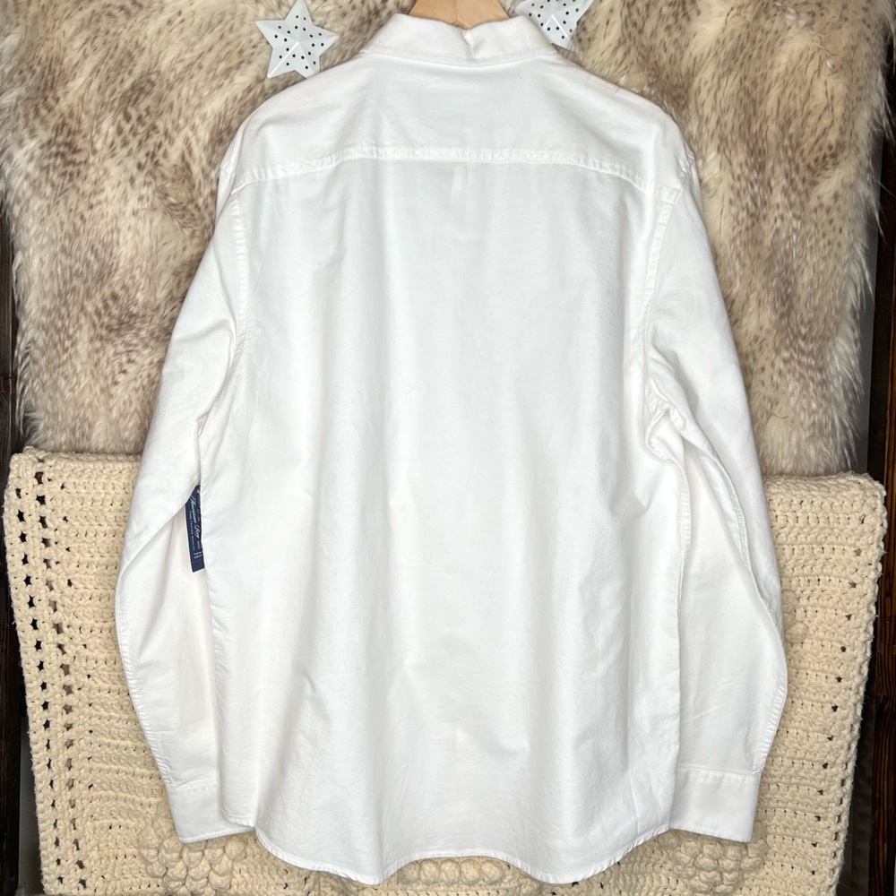 American Rag White Button Down Long Sleeve Shirt - Picture 3 of 3